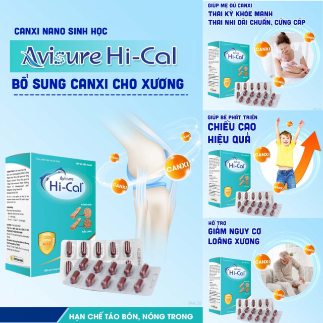 Combo bổ bầu Avisure mama, Avisure Hical-Đủ chất mẹ khỏe, con cao lớn 8
